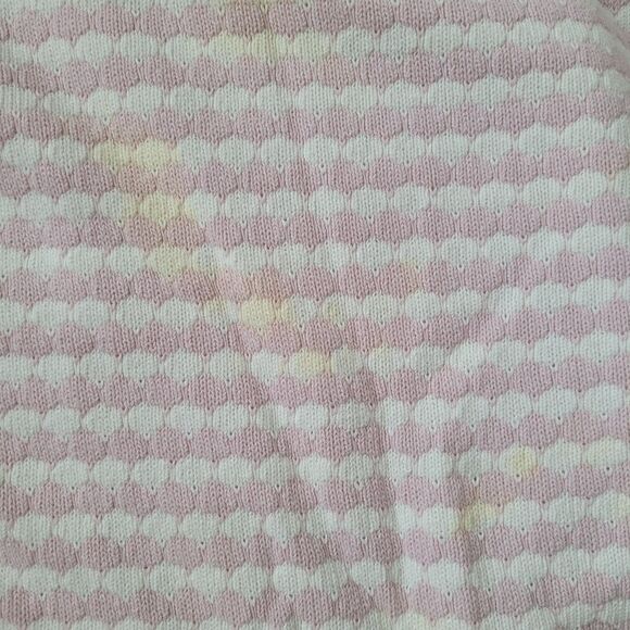 Pink & White Knitted Baby Blanket - Picture 5 of 5